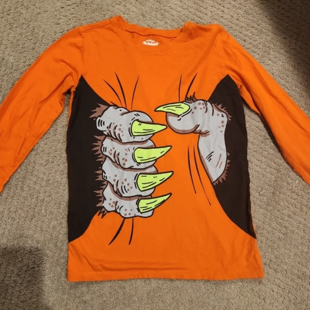 Orange Monster Claw Kids Shirt